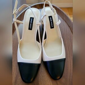 Nine west slingback colorblock shoes
